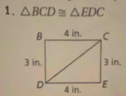 △ BCD≌ △ EDC