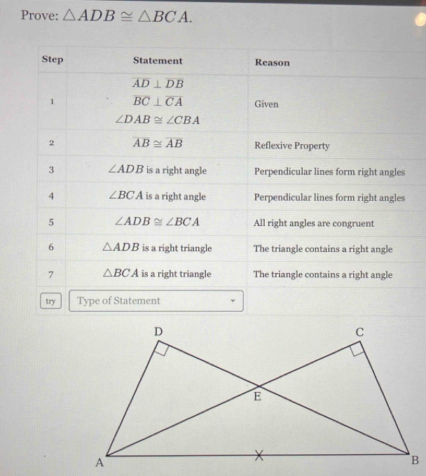 Prove: △ ADB≌ △ BCA.