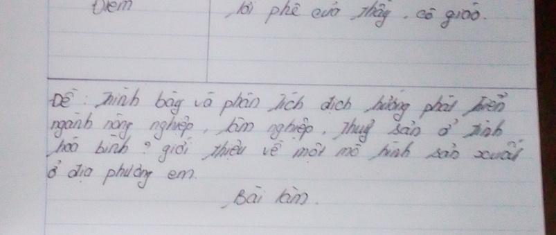 tem lèì phè euò zhōg, cò giāo. 
De zhinh bāg vá phān hich dich bàāng phai fén 
nganb nong nghvep, him nghuep, Thug sao o ziàh 
hao binb?giòi thèi vè mói mó hinh sao zuā 
B dia phudg em 
Bai hin.