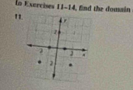 Exercises 11-14, find the domain 
11