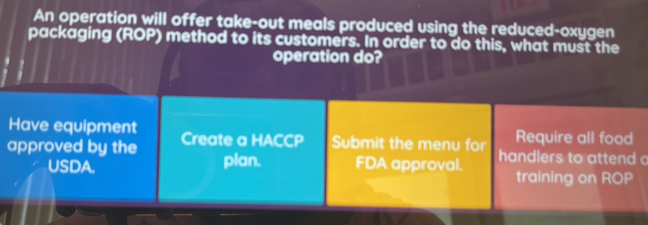 Solved: An operation will offer take-out meals produced using the ...