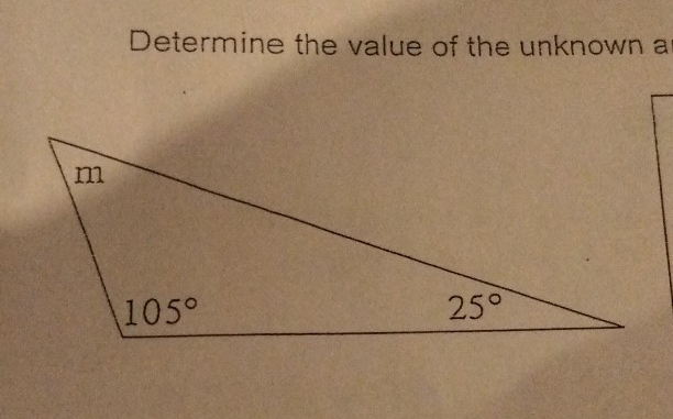 Determine the value of the unknown a