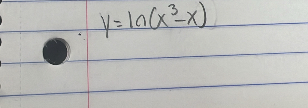 y=ln (x^3-x)