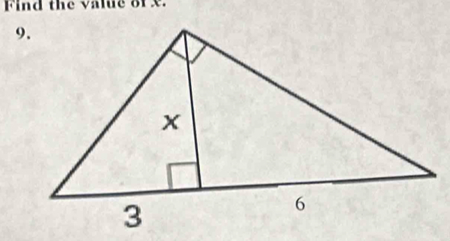 Find the value ofx.