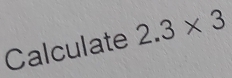 Calculate 2.3* 3