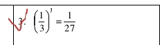 ( 1/3 )^3= 1/27 