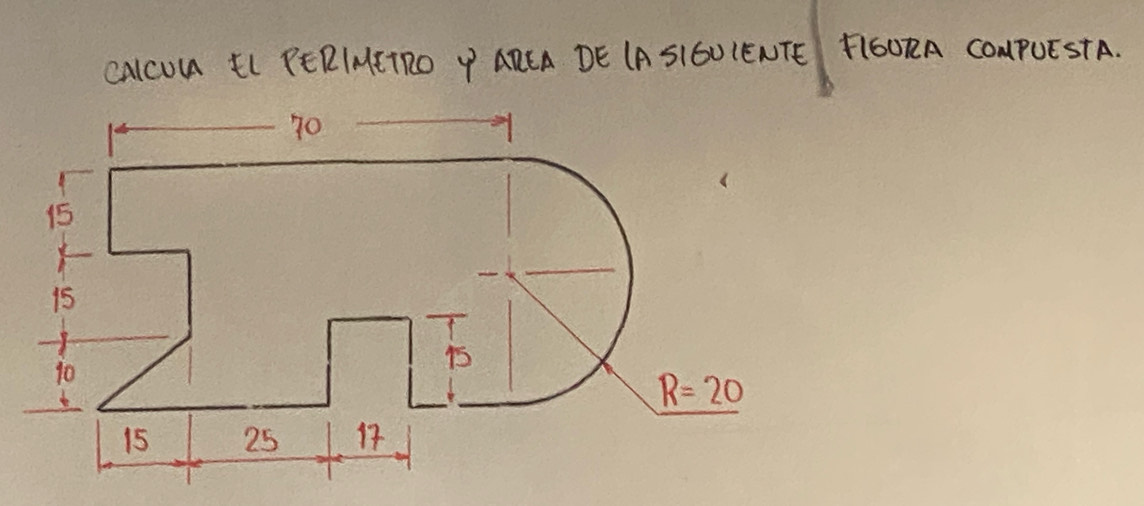 calcou Ll PERIMETRO P ARCA DE (A SIC0IENTE FOORA COmPUEStA.