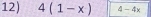 4(1-x) 4-4x