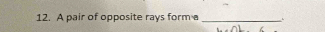 A pair of opposite rays form a_