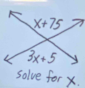 solve for x.