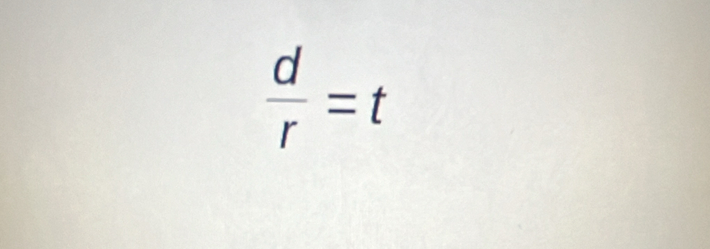  d/r =t