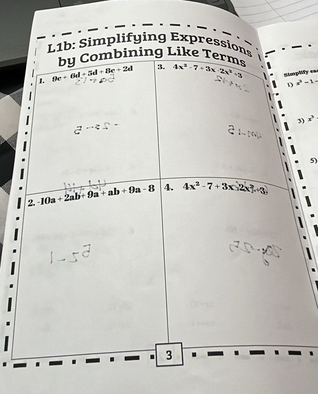 L1b: Simplifying Expressio
lify ea
x^2-1-
) x^3
5)