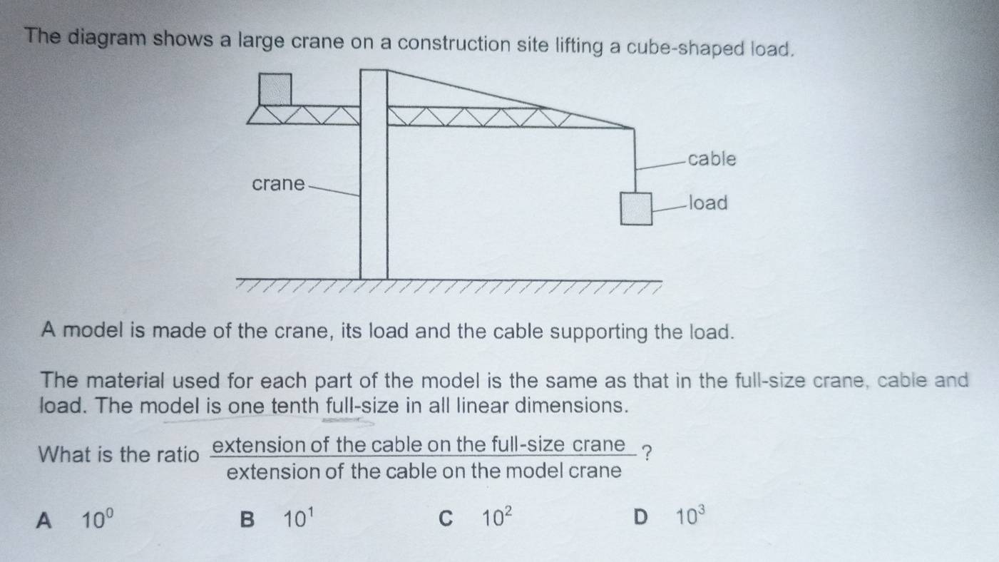 Solved: The diagram shows a large crane on a construction site lifting ...