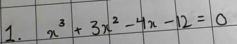 x^3+3x^2-4x-12=0