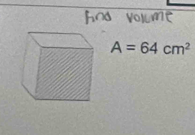 A=64cm^2