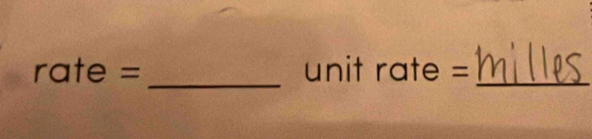 rate= unit rate = _