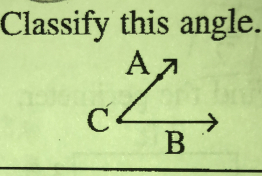 Classify this angle.