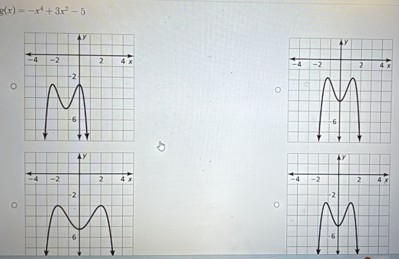 g(x)=-x^4+3x^2-5