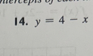 y=4-x