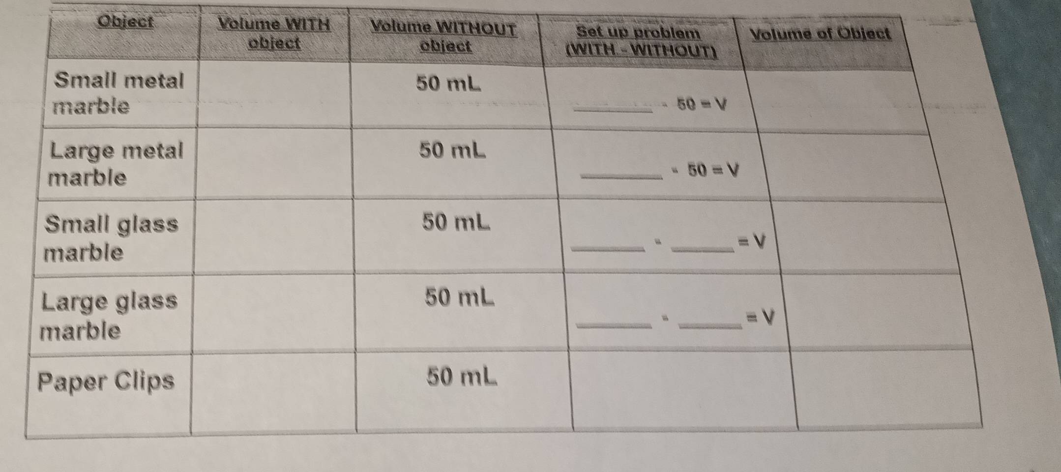 Object Volume WITH