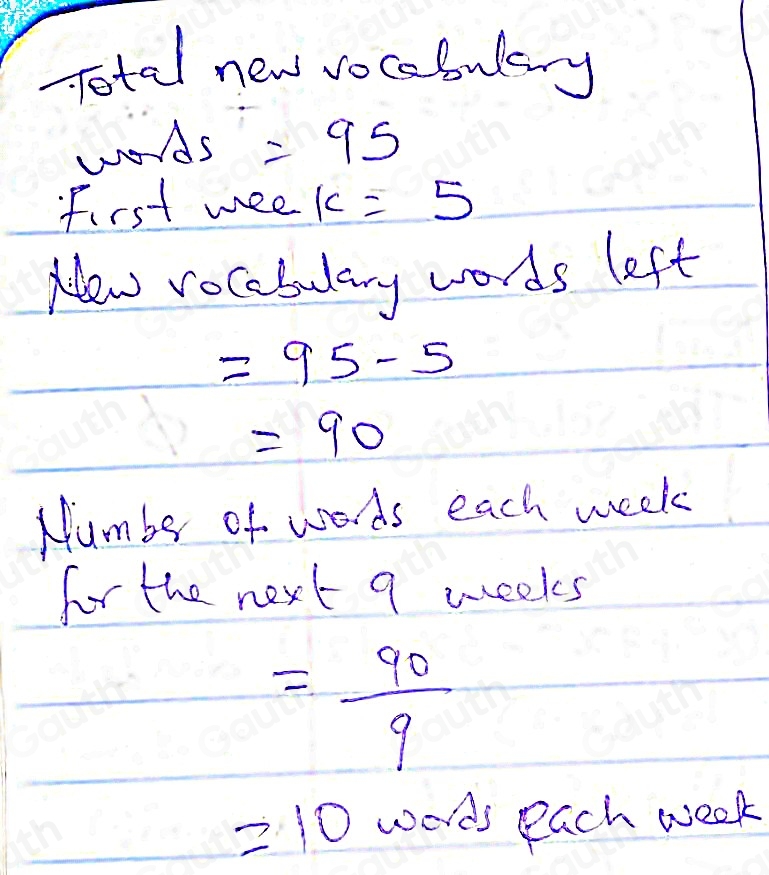 Solved: Review & Refresh 14. You want to learn 95 new vocabulary words ...