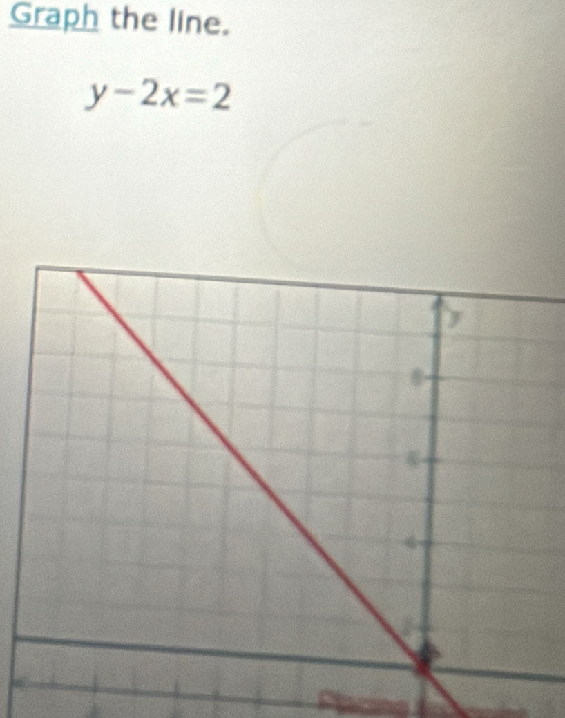 Graph the line.
y-2x=2