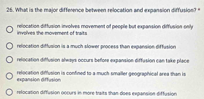 Solved: What is the major difference between relocation and expansion ...