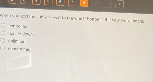 Solved: 4 5 6 7 8 9 10 When you add the suffix 