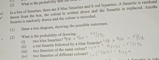 Solved: (1) (2) What is the probability that the U c) In a box of ...