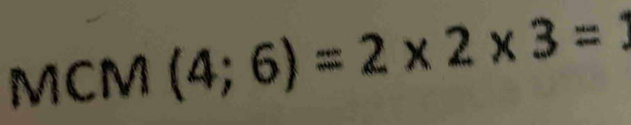 MCM (4;6)=2* 2* 3= ^circ 