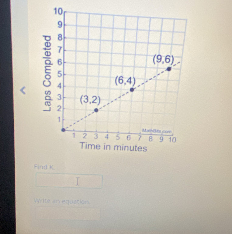 ξ
Find K.
Write an equation.