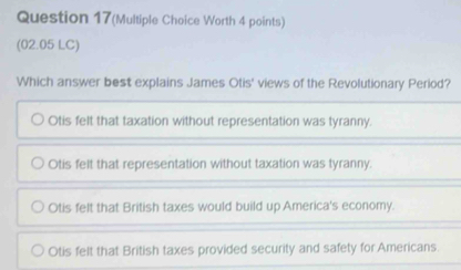 Solved: Question 17(Multiple Choice Worth 4 points) (02.05 LC