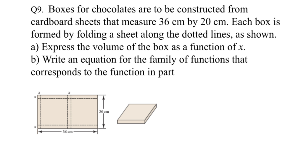Solved: Boxes for chocolates are to be constructed from cardboard ...