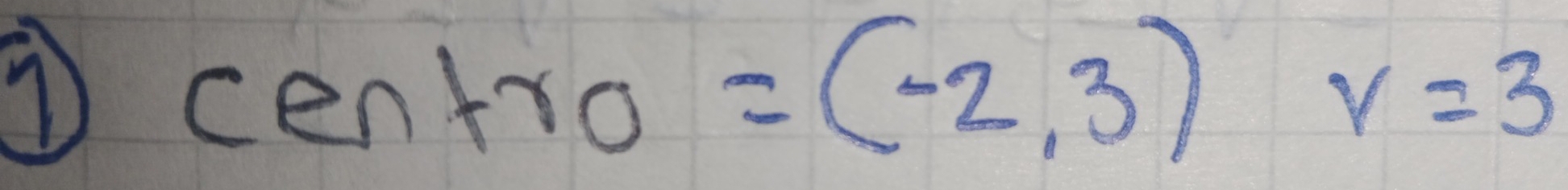 centro=(-2,3) v=3