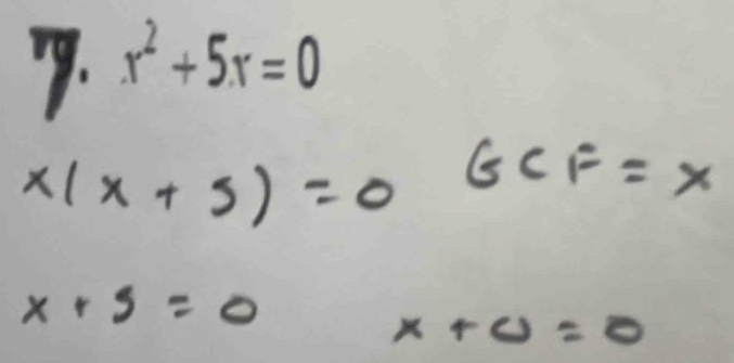 x² + 5x =0