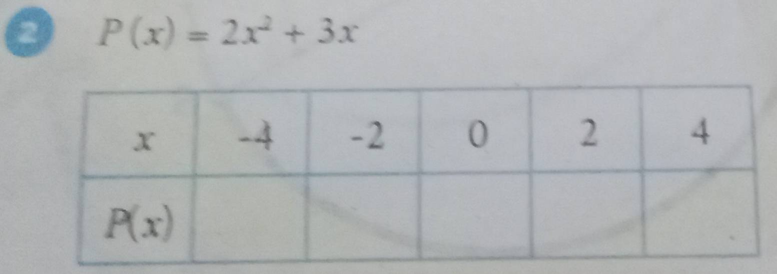 a P(x)=2x^2+3x