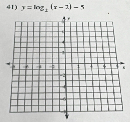 y=log _2(x-2)-5