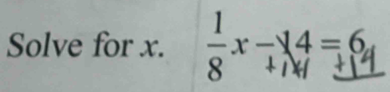 Solve for x. ह