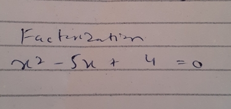 Facter2ann
x^2-5x+4=0