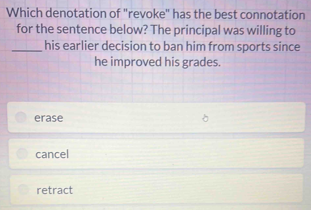 Solved: Which denotation of 