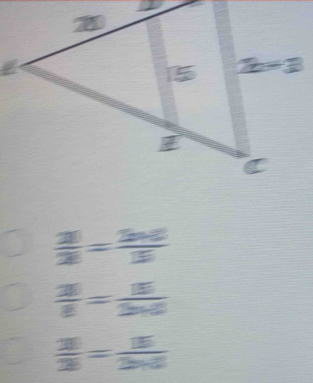 the
frac 20= 200/15 15
 20/8 = 15/200 
 21/28 = 15/24 