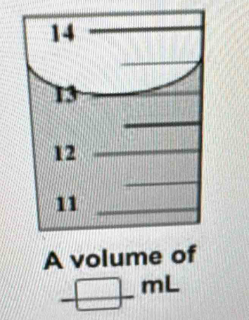 A volume
mL