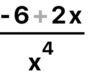  (-6+2x)/x^4 