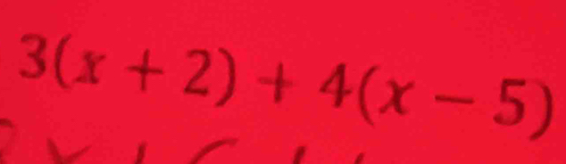 3(x+2)+4(x-5)