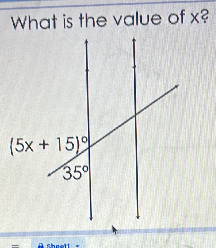 What is the value of x?
cheet1