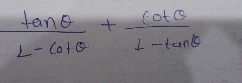  tan θ /L-cot θ  + cot θ /L-tan θ  