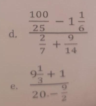 e, frac 9 1/3 +120- 9/2 