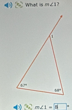 What is m∠ 1 ?
□  m∠ 1=8°