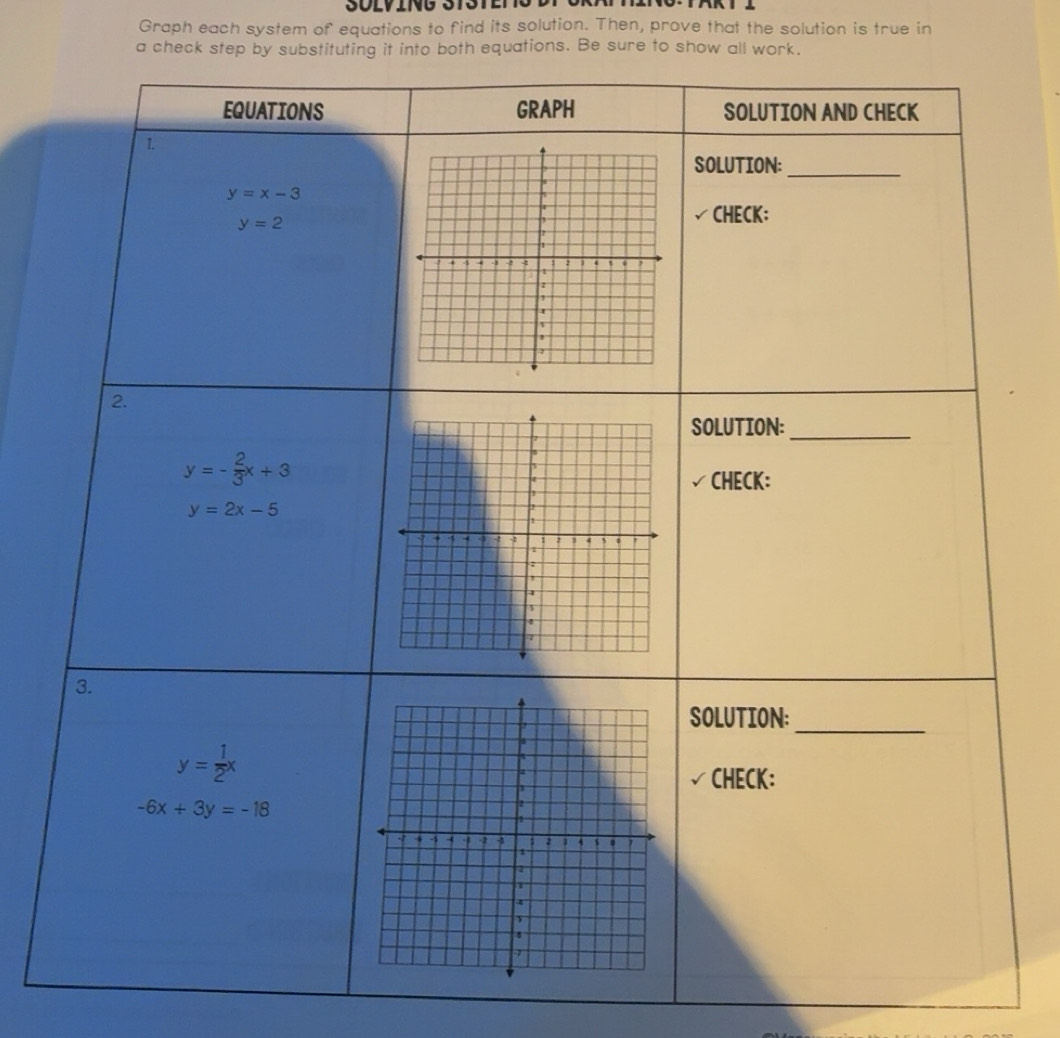 Gelöst:Graph each system of equations to find its solution. Then, prove ...