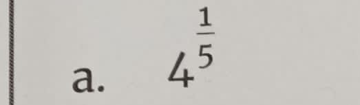 4^(frac 1)5